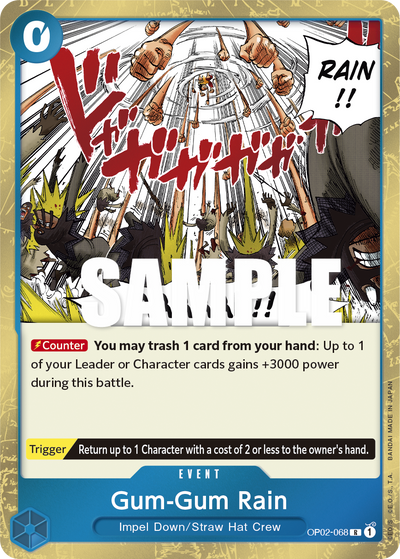 Gum-Gum Rain OP02-068 Paramount War One Piece Karte