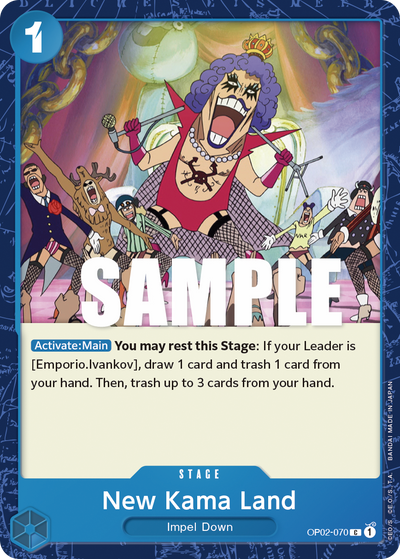 New Kama Land OP02-070 Paramount War One Piece Karte