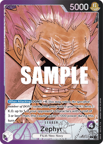 Zephyr OP02-072 (Parallel 1) Paramount War One Piece Karte