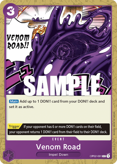 Venom Road OP02-091 Paramount War One Piece Karte