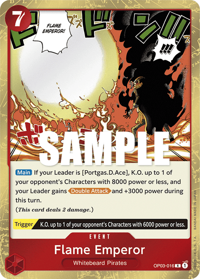 Flame Emperor OP03-016 Pillars of Strength One Piece Karte
