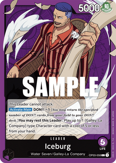 Iceburg OP03-058 Pillars of Strength One Piece Karte