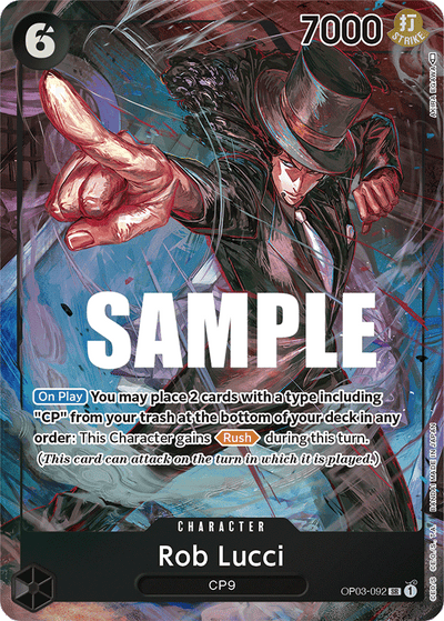 Rob Lucci OP03-092 (Parallel 1) Pillars of Strength One Piece Karte
