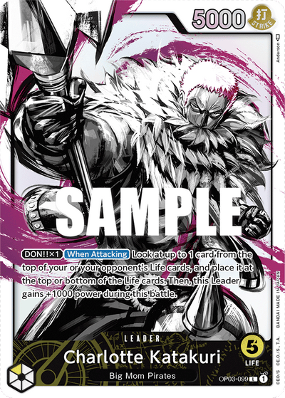 Charlotte Katakuri OP03-099 (Parallel 1) Pillars of Strength One Piece Karte