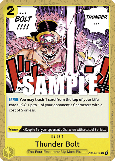 Thunder Bolt OP03-121 Pillars of Strength One Piece Karte