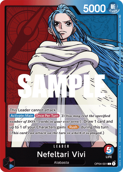 Nefeltari Vivi OP04-001 Kingdoms of Intrigue One Piece Karte