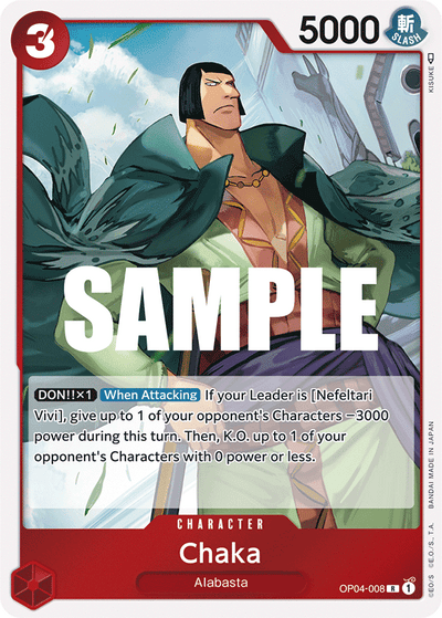Chaka OP04-008 Kingdoms of Intrigue One Piece Karte