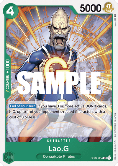 Lao.G OP04-034 Kingdoms of Intrigue One Piece Karte