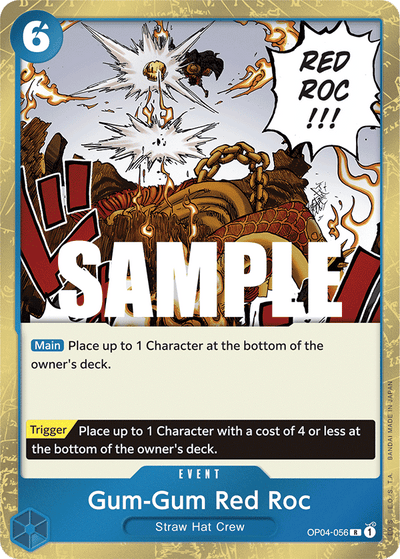 Gum-Gum Red Roc OP04-056 Kingdoms of Intrigue One Piece Karte