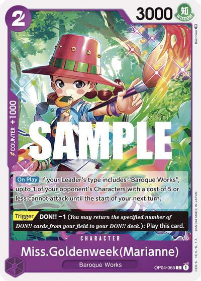 Miss.Goldenweek(Marianne) OP04-065 Kingdoms of Intrigue One Piece Karte