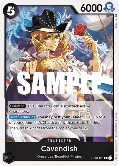Cavendish OP04-081 Kingdoms of Intrigue One Piece Karte