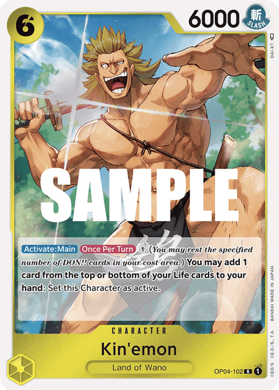 Kin'emon OP04-102 Kingdoms of Intrigue One Piece Karte