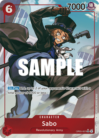 Sabo OP05-007 (Parallel 1) Awakening of the New Era One Piece Karte