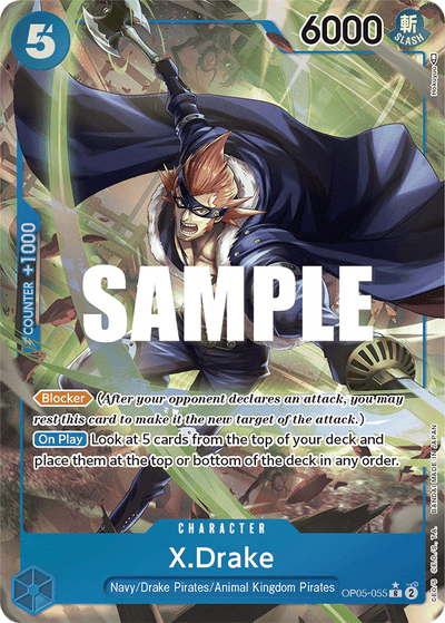 X.Drake OP05-055 (Parallel 1) Awakening of the New Era One Piece Karte