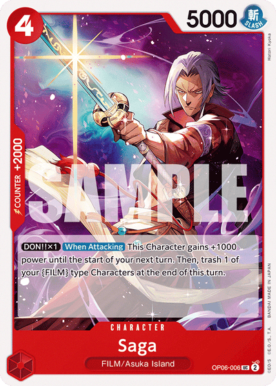 Saga OP06-006 Wings of the Captain One Piece Karte
