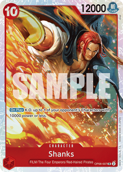 Shanks OP06-007 Wings of the Captain One Piece Karte