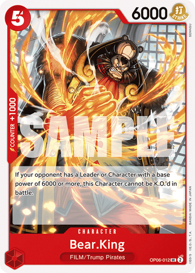 Bear.King OP06-012 Wings of the Captain One Piece Karte