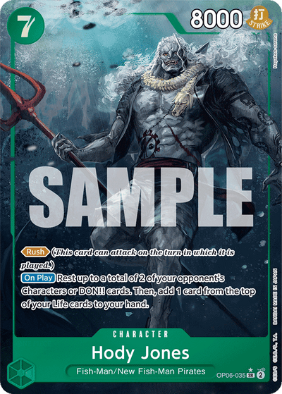 Hody Jones OP06-035 (Parallel 1) Wings of the Captain One Piece Karte