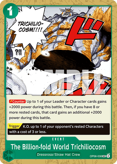The Billion-fold World Trichiliocosm OP06-038 Wings of the Captain One Piece Karte