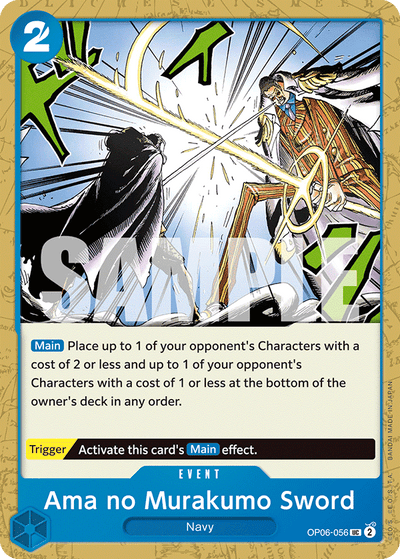 Ama no Murakumo Sword OP06-056 Wings of the Captain One Piece Karte