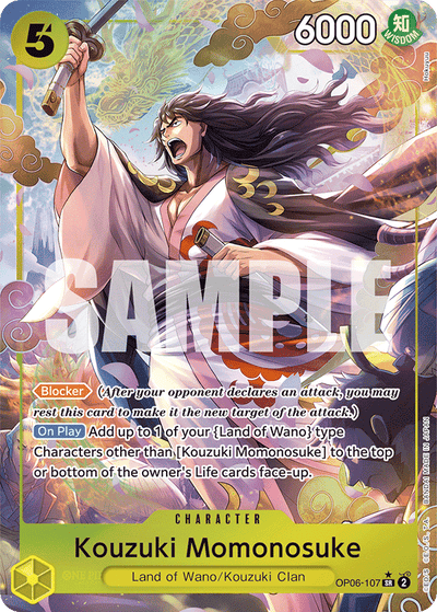 Kouzuki Momonosuke OP06-107 (Parallel 1) Wings of the Captain One Piece Karte