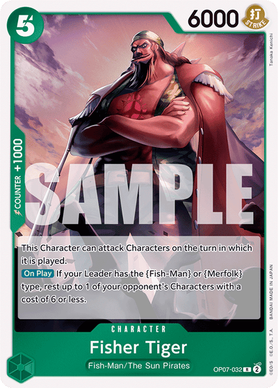 Fisher Tiger OP07-032 500 Years in the Future One Piece Karte
