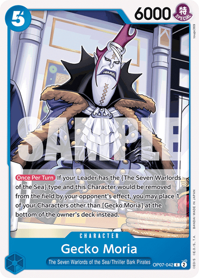 Gecko Moria OP07-042 500 Years in the Future One Piece Karte