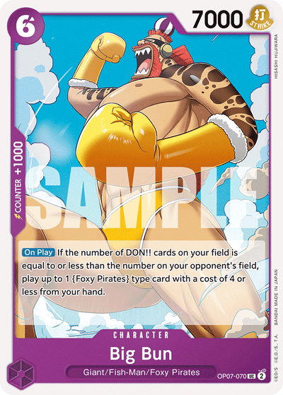 Big Bun OP07-070 500 Years in the Future One Piece Karte