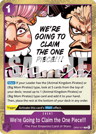 We're Going to Claim the One Piece!!! OP07-077 500 Years in the Future One Piece Karte