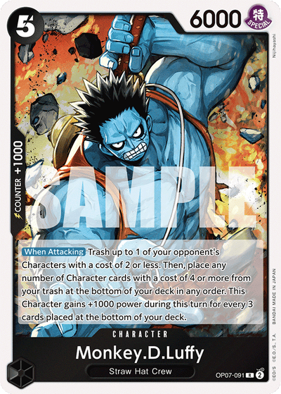 Monkey.D.Luffy OP07-091 500 Years in the Future One Piece Karte