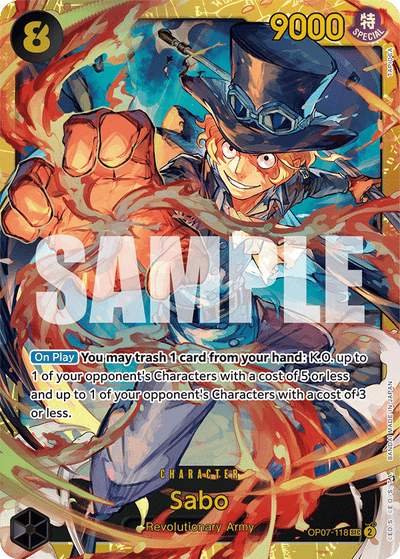 Sabo OP07-118 500 Years in the Future One Piece Karte