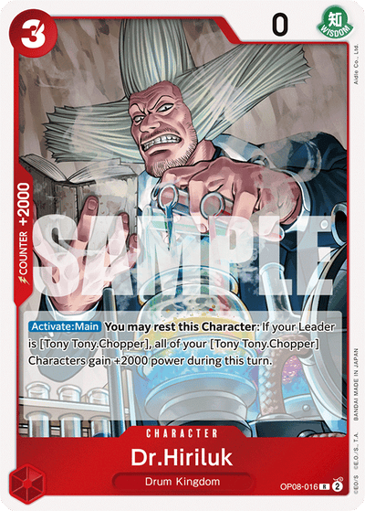 Dr.Hiriluk OP08-016 Two Legends One Piece Karte