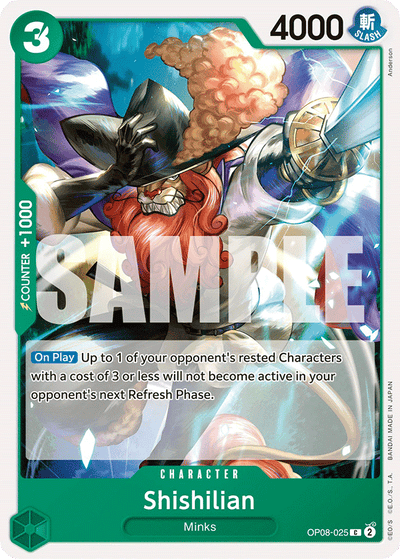 Shishilian OP08-025 Two Legends One Piece Karte