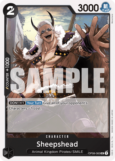 Sheepshead OP08-083 Two Legends One Piece Karte