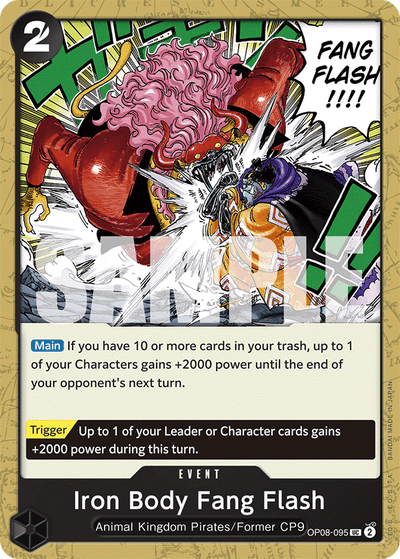 Iron Body Fang Flash OP08-095 Two Legends One Piece Karte