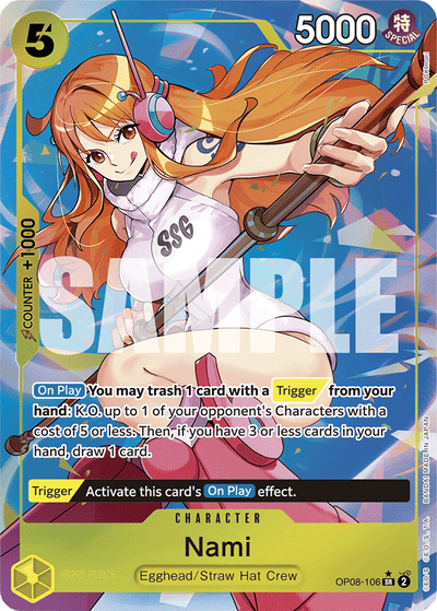 Nami OP08-106 (Parallel 1) Two Legends One Piece Karte