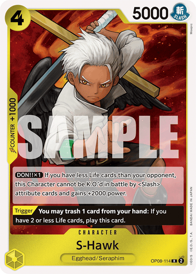 S-Hawk OP08-114 Two Legends One Piece Karte