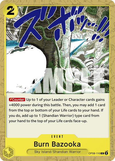 Burn Bazooka OP08-116 Two Legends One Piece Karte