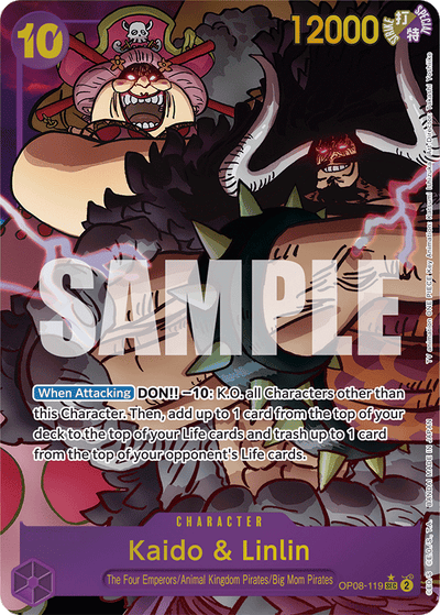 Kaido &amp; Linlin OP08-119 (Parallel 1) Two Legends One Piece Karte
