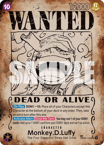 Monkey.D.Luffy OP05-119 (Parallel 6) Emperors in the New World One Piece Karte