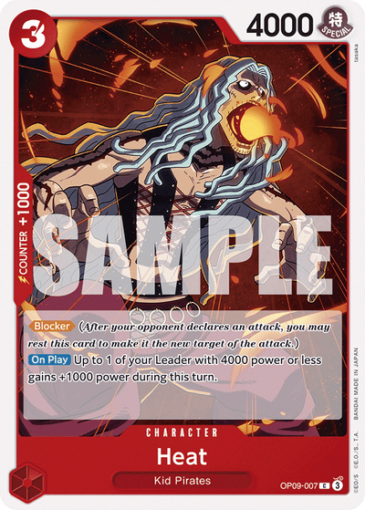 Heat OP09-007 Emperors in the New World One Piece Karte