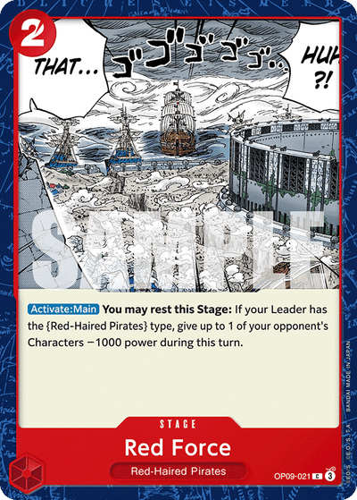 Red Force OP09-021 Emperors in the New World One Piece Karte