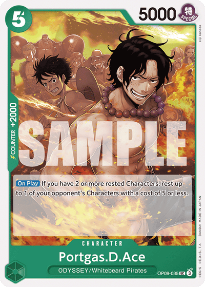 Portgas.D.Ace OP09-035 Emperors in the New World One Piece Karte