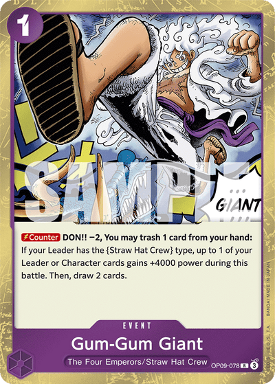 Gum-Gum Giant OP09-078 Emperors in the New World One Piece Karte