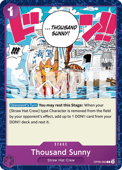 Thousand Sunny OP09-080 Emperors in the New World One Piece Karte