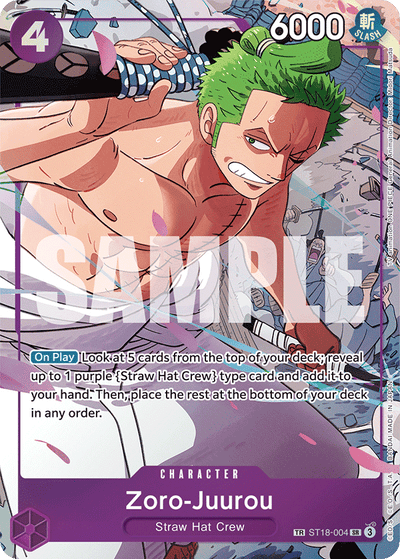 Zoro-Juurou ST18-004 (Parallel 1) Emperors in the New World One Piece Karte