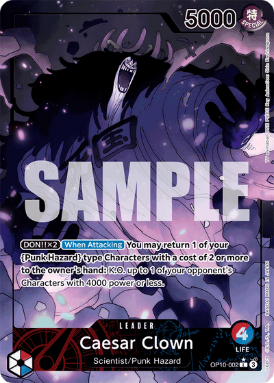 Caesar Clown OP10-002 (Parallel 1) Royal Blood One Piece Karte