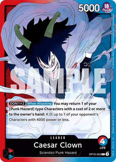 Caesar Clown OP10-002 Royal Blood One Piece Karte