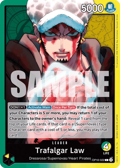 Trafalgar Law OP10-022 Royal Blood One Piece Karte