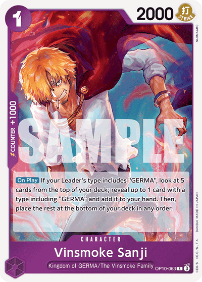 Vinsmoke Sanji OP10-063 Royal Blood One Piece Karte